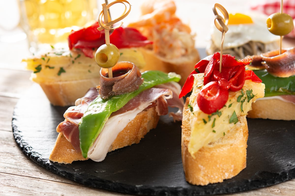 Assortment of Spanish Pintxos
