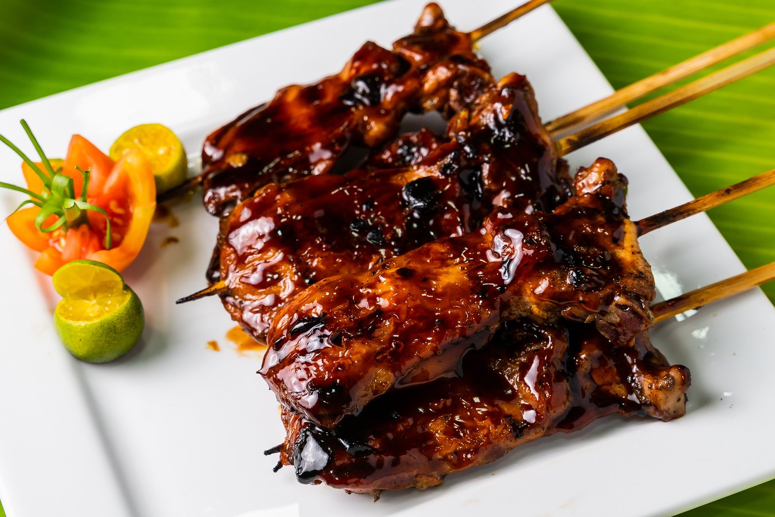 Pork Barbecue on White Plate